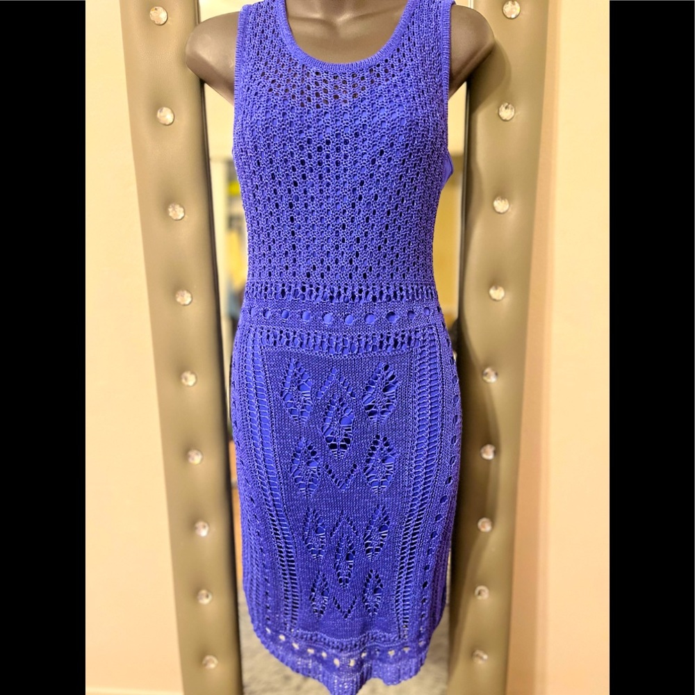 Bebe crochet Royal Blue Dress